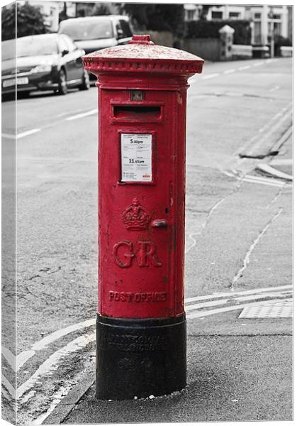 King George V Postbox Canvas Print by Steve Purnell