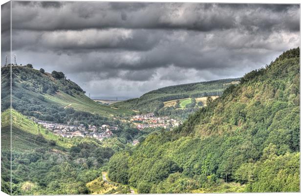 Welsh Mining Village Canvas Print by Steve Purnell