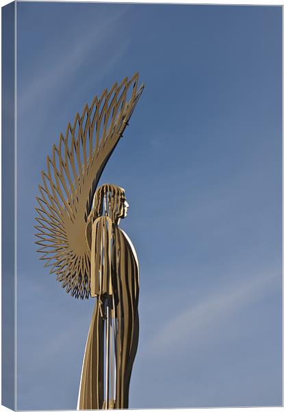 The Angel of Bargoed Canvas Print by Steve Purnell