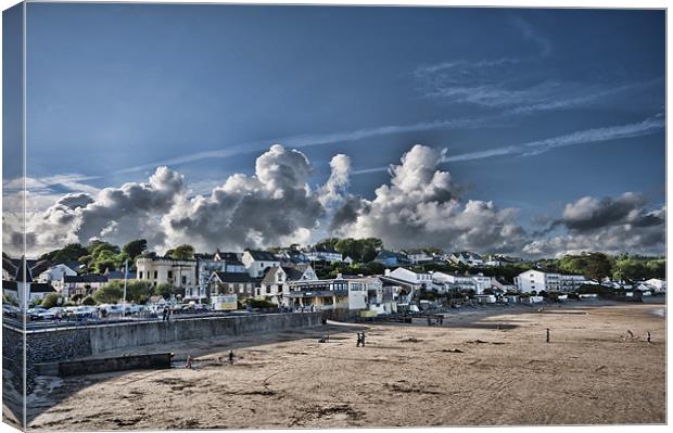 Saundersfoot Town Canvas Print by Steve Purnell