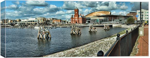 Cardiff Bay Panorama Canvas Print by Steve Purnell