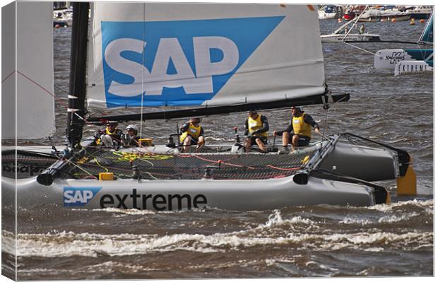 Extreme 40 Catamaran Racing 4 Canvas Print by Steve Purnell