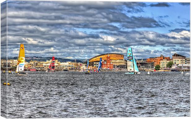 Extreme 40 Out In The Bay Canvas Print by Steve Purnell