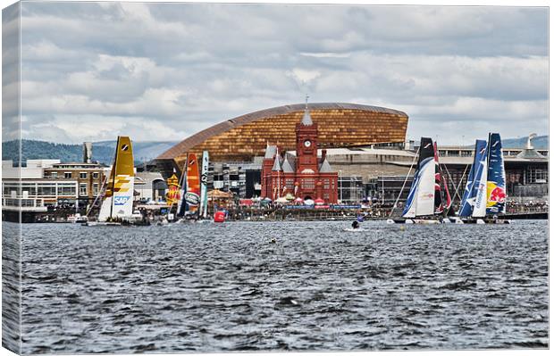 Extreme 40 At Cardiff Bay Canvas Print by Steve Purnell