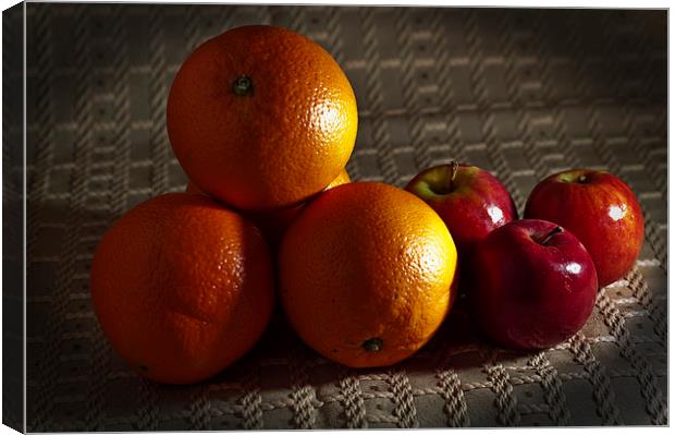 Oranges and Apples Canvas Print by Steve Purnell