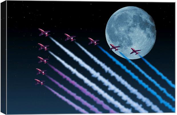Night Flight Canvas Print by Steve Purnell