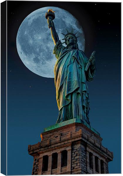 Liberty Moon Canvas Print by Steve Purnell