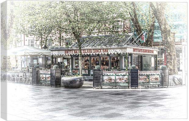 Hayes Island Snack Bar Cardiff 2 Canvas Print by Steve Purnell