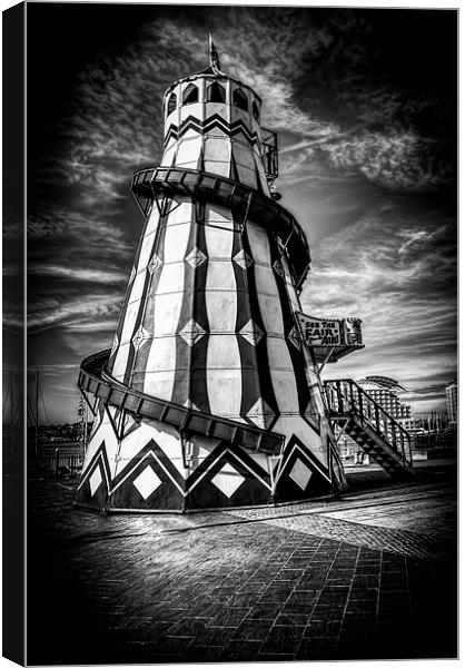 Helter Skelter Mono Canvas Print by Steve Purnell