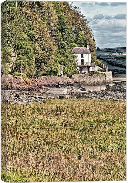 Dylan Thomas Boathouse At Laugharne 2 Canvas Print by Steve Purnell