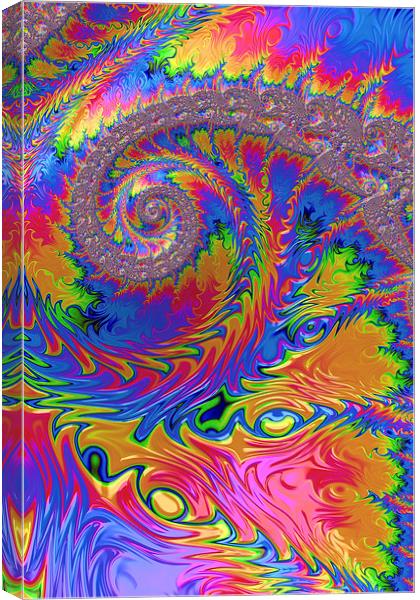 Spiral Rainbow Canvas Print by Steve Purnell