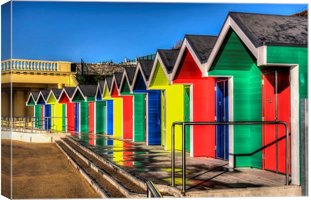 Barry Island Beach Huts 6 Canvas Print by Steve Purnell