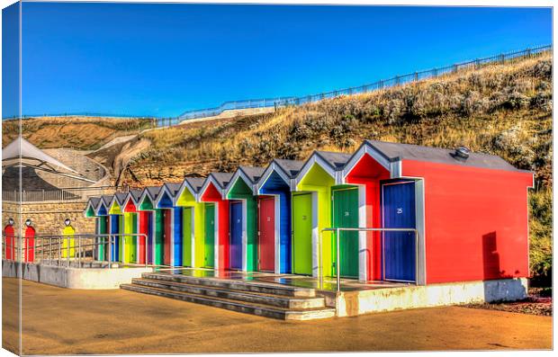 Barry Island Beach Huts 9 Canvas Print by Steve Purnell