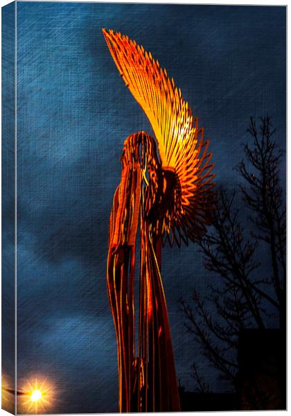 Angel Of The Morning Textured Canvas Print by Steve Purnell