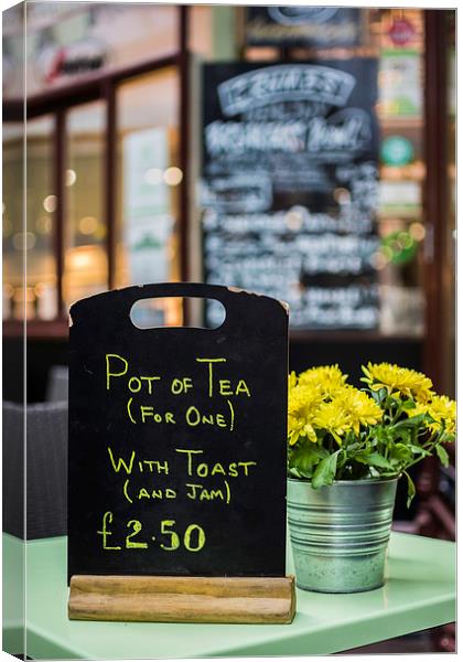 Tea And Toast For One Canvas Print by Steve Purnell