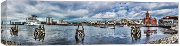  Cardiff Bay Panorama Canvas Print by Steve Purnell