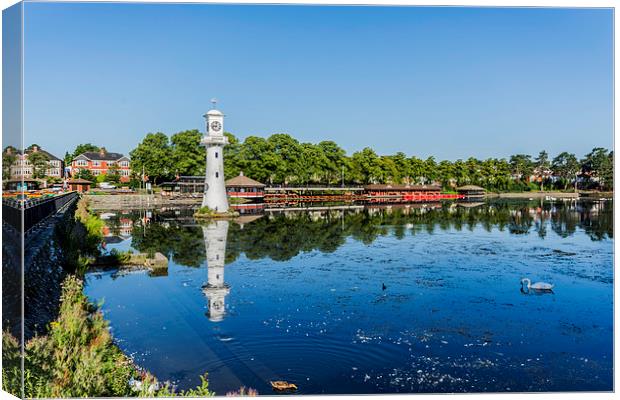 Roath Park Lake 4 Canvas Print by Steve Purnell