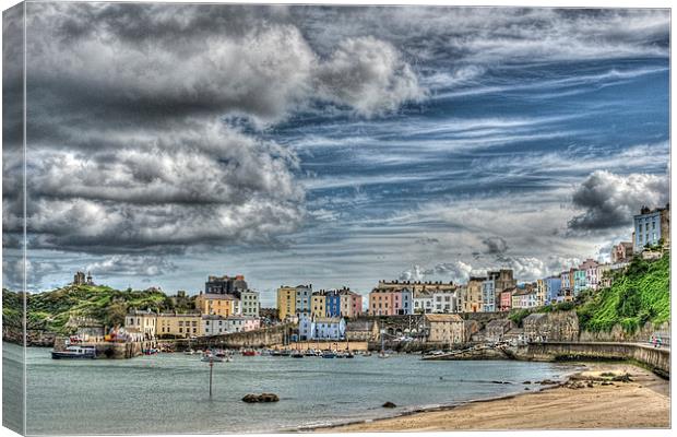 Tenby Harbour Canvas Print by Steve Purnell