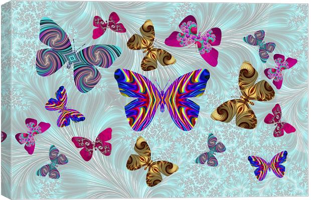 Fractal Butterfly Paradise Canvas Print by Steve Purnell
