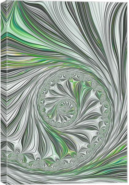 Green And Grey Canvas Print by Steve Purnell