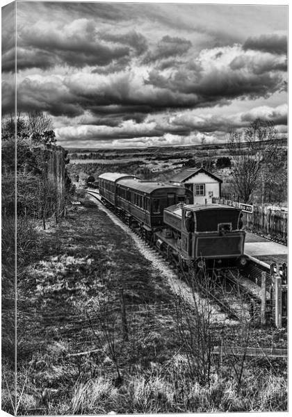 Rosyth No 1 At Big Pit Halt 2 Mono Canvas Print by Steve Purnell