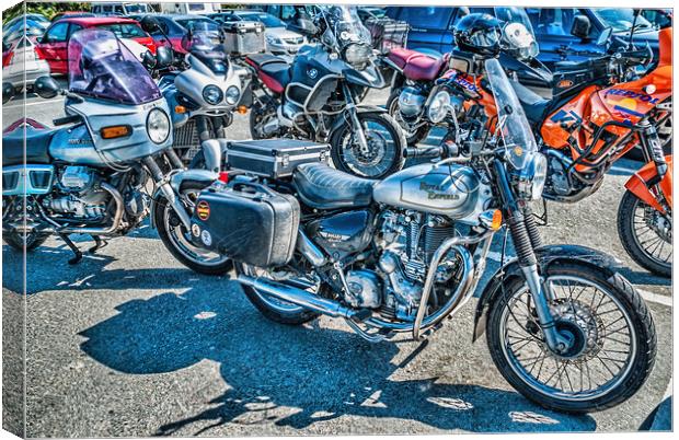 The Timeless Classic Royal Enfield Bullet Electra  Canvas Print by Steve Purnell