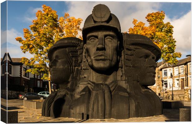 Miners In The Autumn Canvas Print by Steve Purnell