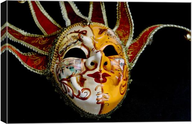 Venetian Mask 4 Canvas Print by Steve Purnell