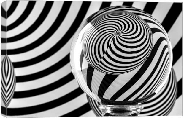 Crystal Ball Op Art 10 Canvas Print by Steve Purnell