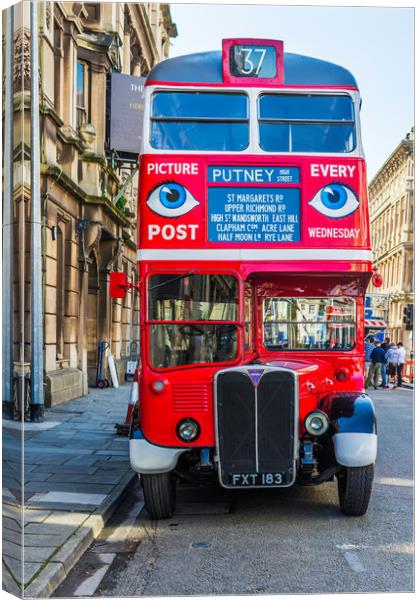 The Bus To Putney Canvas Print by Steve Purnell