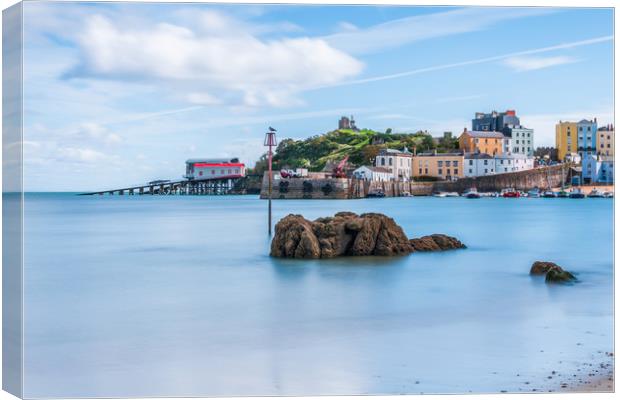 Tenby Harbour Long Exposure 1 Canvas Print by Steve Purnell