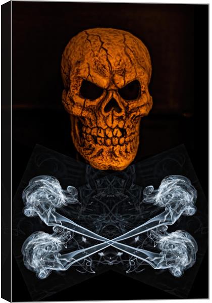 Skull And Crossbones 2 Canvas Print by Steve Purnell