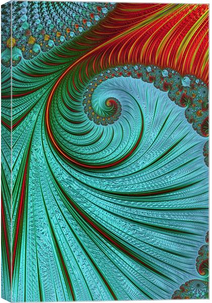 Teal And Red Canvas Print by Steve Purnell