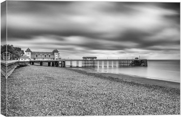Moody Penarth Pier 1 Canvas Print by Steve Purnell