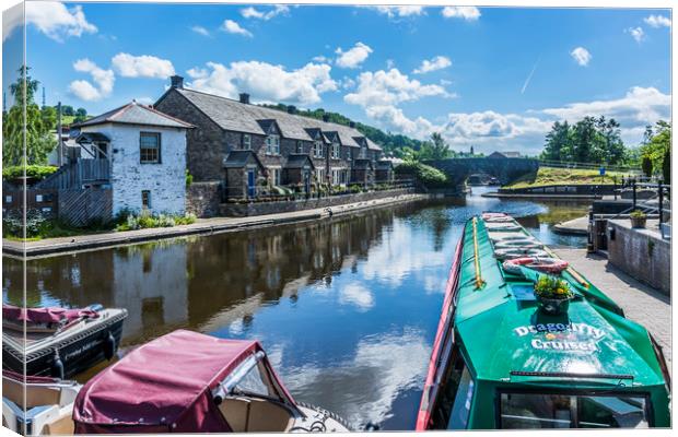 Brecon Canal Basin 5 Canvas Print by Steve Purnell