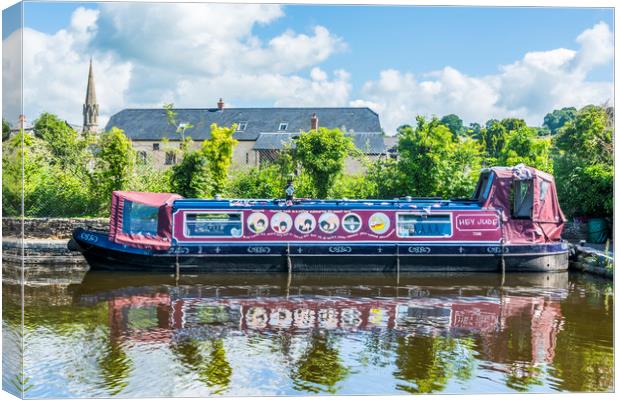 Narrow Boat Hey Jude Canvas Print by Steve Purnell