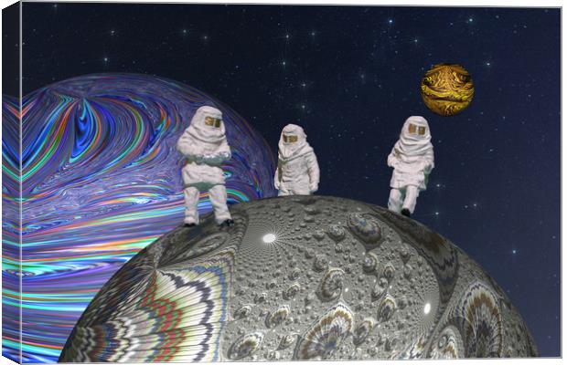 Walking On The Moon Canvas Print by Steve Purnell