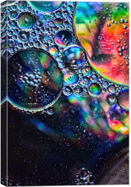 Oil On Water 1 Canvas Print by Steve Purnell