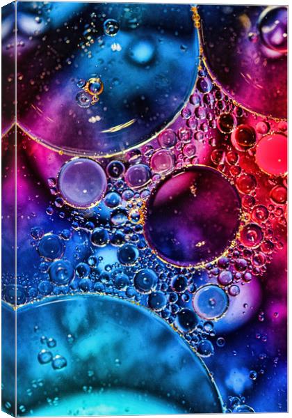 Oil On Water 6 Canvas Print by Steve Purnell