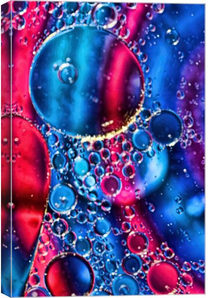 Oil On Water 8 Canvas Print by Steve Purnell