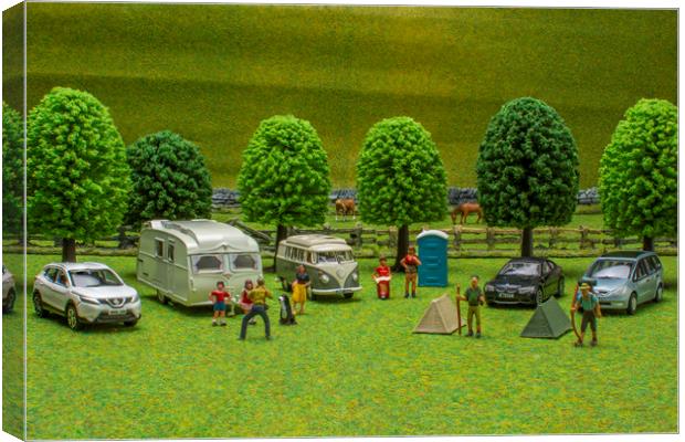 At The Campsite Canvas Print by Steve Purnell