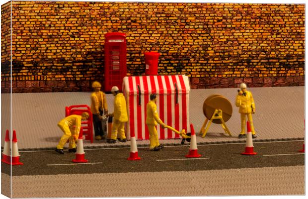 Roadworks Canvas Print by Steve Purnell