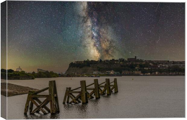 Cardiff Bay Milky Way Canvas Print by Steve Purnell