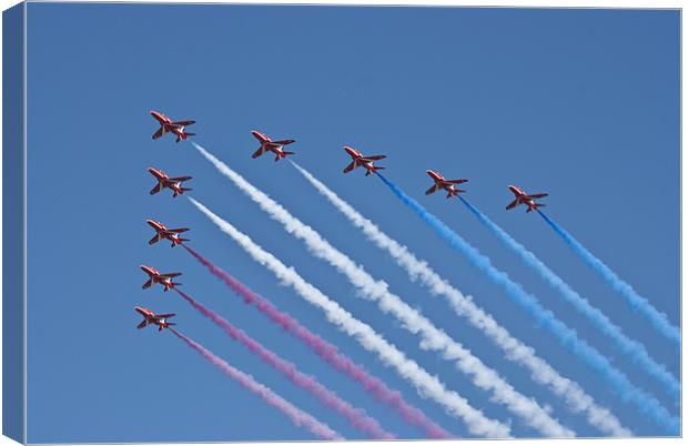 Red Arrows Canvas Print by Steve Purnell