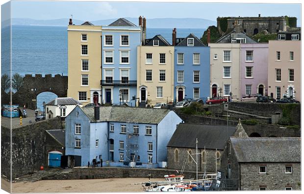 Picturesque Tenby Harbour Canvas Print by Steve Purnell