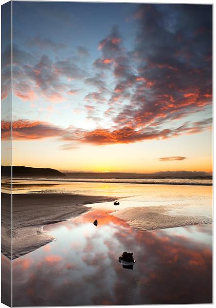 Fire In The Sky Canvas Print by Andrew Wheatley
