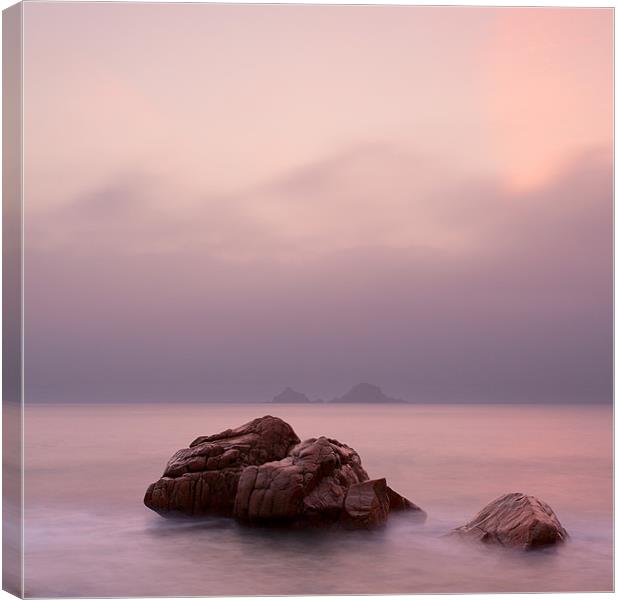 Porth Nanven Sunset Canvas Print by Andrew Wheatley