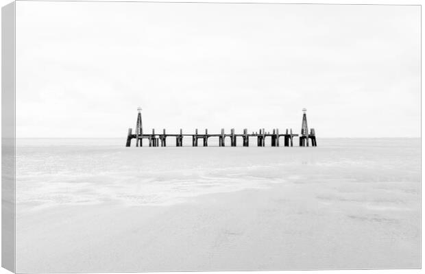 Remnants of St Annes Pier Canvas Print by Roger Green
