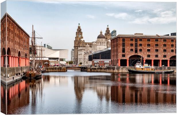 Liverpools Albert Dock Canvas Print by Roger Green