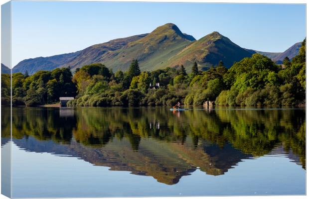 Paddling the Lakes Canvas Print by Roger Green